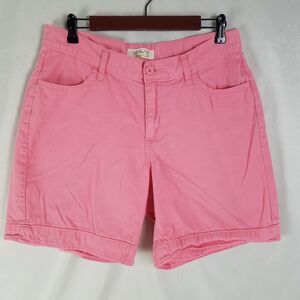 Wrangler Shorts Womens 10 Pink Mid‎ Rise Chino Pockets Flat Front